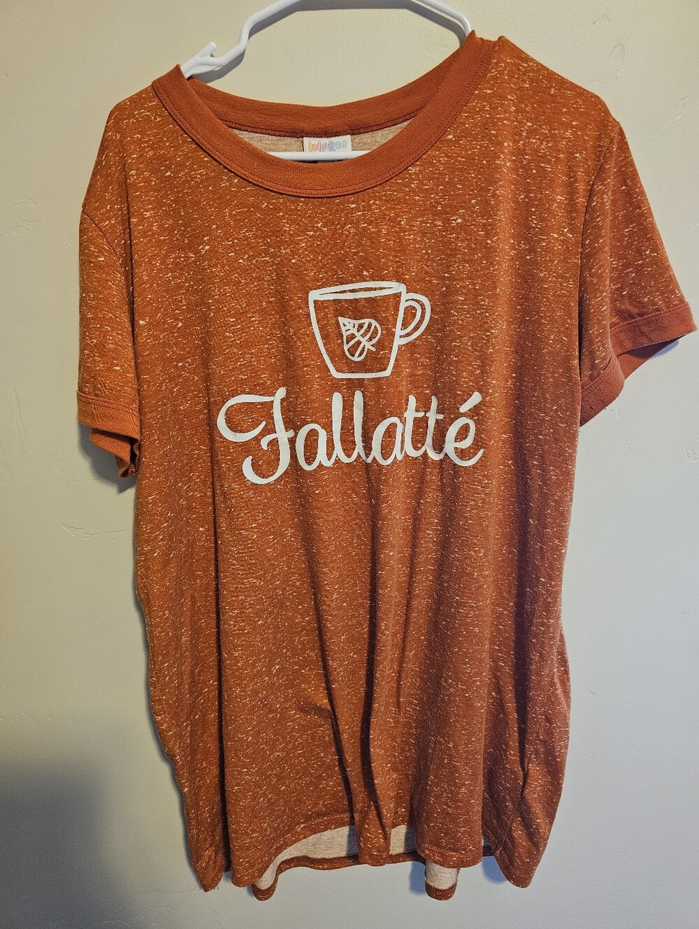 Fallatté Graphic Tee - Heathered Rust Orange with White Logo